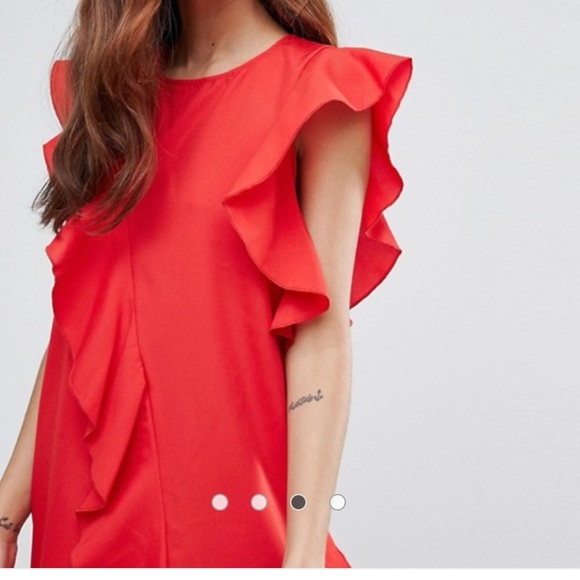 ASOS Asymmetrical Red Dress - Small - Picture 4 of 7